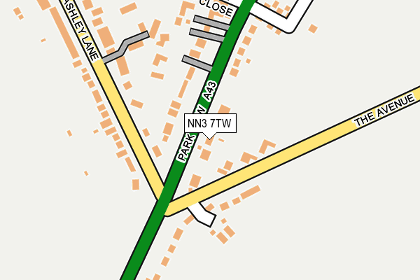 NN3 7TW map - OS OpenMap – Local (Ordnance Survey)