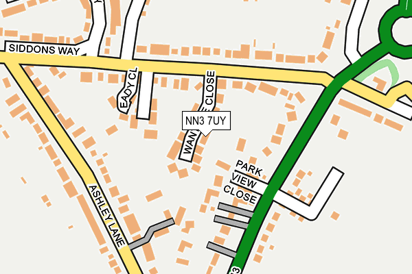 NN3 7UY map - OS OpenMap – Local (Ordnance Survey)