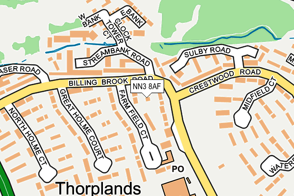 NN3 8AF map - OS OpenMap – Local (Ordnance Survey)