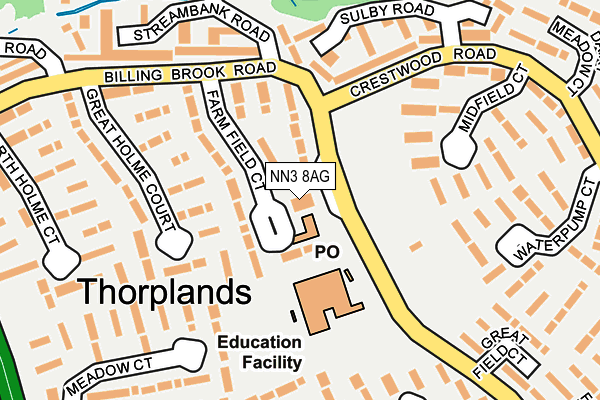 NN3 8AG map - OS OpenMap – Local (Ordnance Survey)
