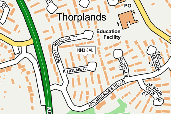 NN3 8AL map - OS OpenMap – Local (Ordnance Survey)