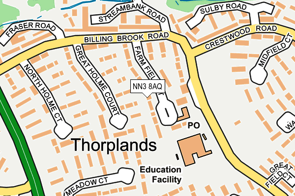 NN3 8AQ map - OS OpenMap – Local (Ordnance Survey)