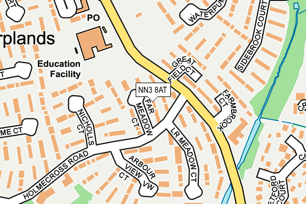 NN3 8AT map - OS OpenMap – Local (Ordnance Survey)