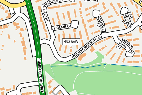 NN3 8AW map - OS OpenMap – Local (Ordnance Survey)