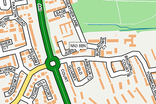 NN3 8BN map - OS OpenMap – Local (Ordnance Survey)