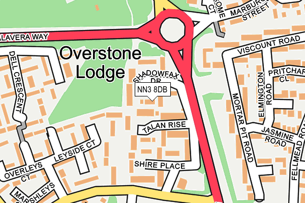 NN3 8DB map - OS OpenMap – Local (Ordnance Survey)