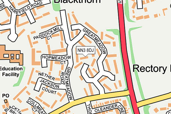 NN3 8DJ map - OS OpenMap – Local (Ordnance Survey)