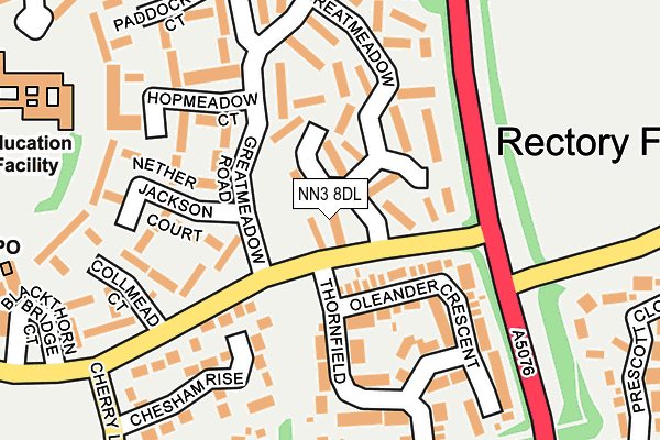NN3 8DL map - OS OpenMap – Local (Ordnance Survey)