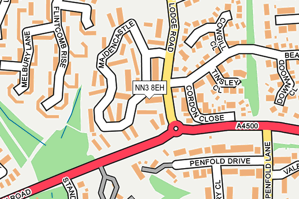 NN3 8EH map - OS OpenMap – Local (Ordnance Survey)