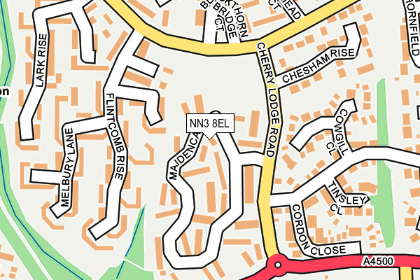 NN3 8EL map - OS OpenMap – Local (Ordnance Survey)