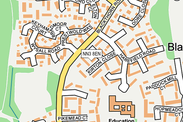 NN3 8EN map - OS OpenMap – Local (Ordnance Survey)