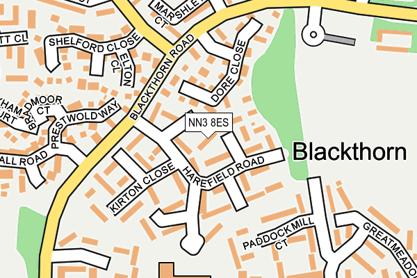 NN3 8ES map - OS OpenMap – Local (Ordnance Survey)