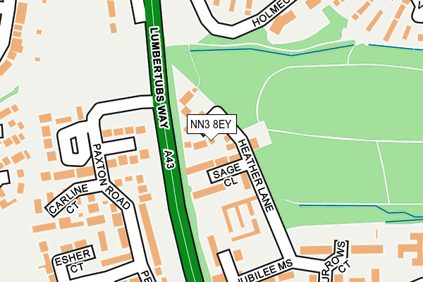 NN3 8EY map - OS OpenMap – Local (Ordnance Survey)
