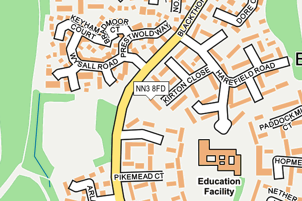 NN3 8FD map - OS OpenMap – Local (Ordnance Survey)