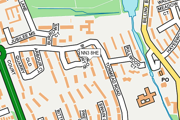 NN3 8HE map - OS OpenMap – Local (Ordnance Survey)