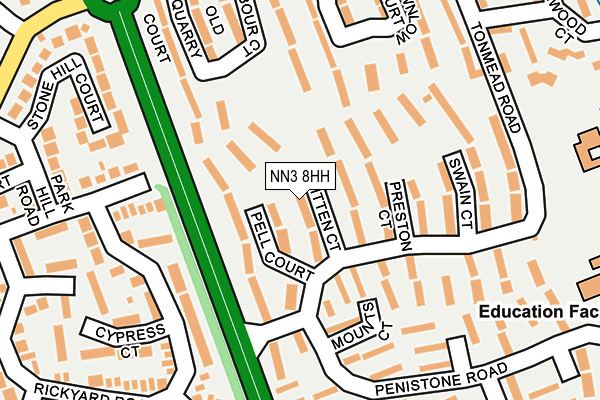 NN3 8HH map - OS OpenMap – Local (Ordnance Survey)