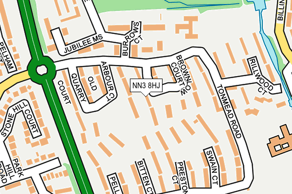 NN3 8HJ map - OS OpenMap – Local (Ordnance Survey)