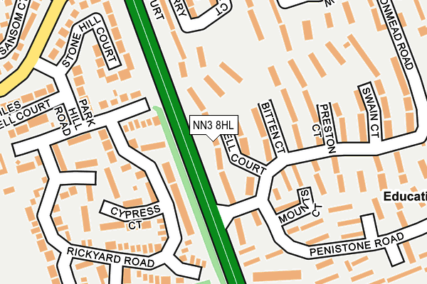 NN3 8HL map - OS OpenMap – Local (Ordnance Survey)