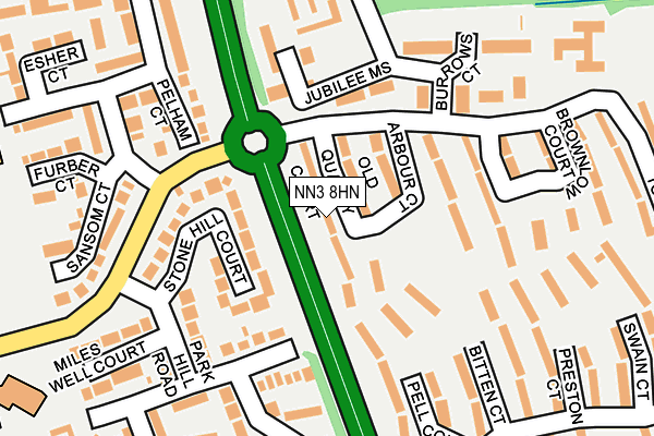 NN3 8HN map - OS OpenMap – Local (Ordnance Survey)