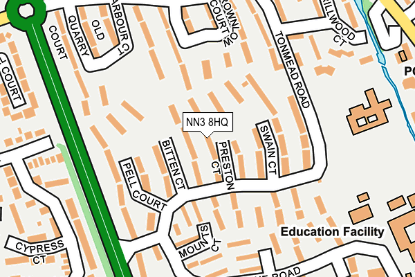 NN3 8HQ map - OS OpenMap – Local (Ordnance Survey)