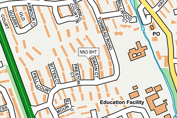 NN3 8HT map - OS OpenMap – Local (Ordnance Survey)