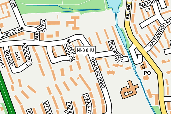 NN3 8HU map - OS OpenMap – Local (Ordnance Survey)