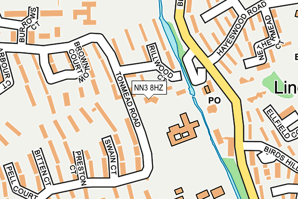 NN3 8HZ map - OS OpenMap – Local (Ordnance Survey)