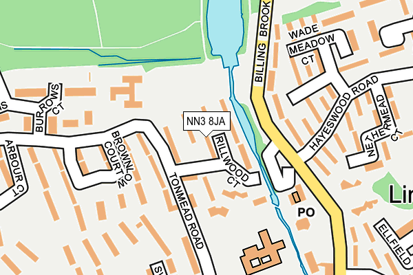 NN3 8JA map - OS OpenMap – Local (Ordnance Survey)