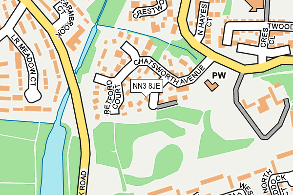 NN3 8JE map - OS OpenMap – Local (Ordnance Survey)