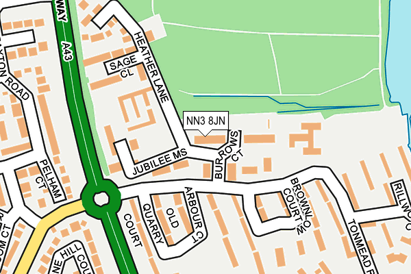 NN3 8JN map - OS OpenMap – Local (Ordnance Survey)
