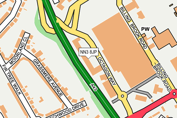 NN3 8JP map - OS OpenMap – Local (Ordnance Survey)