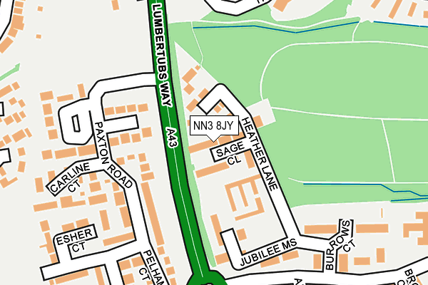NN3 8JY map - OS OpenMap – Local (Ordnance Survey)