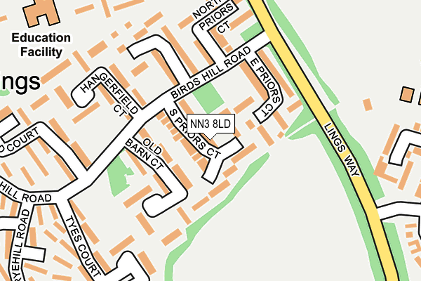 NN3 8LD map - OS OpenMap – Local (Ordnance Survey)