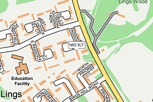 NN3 8LF map - OS OpenMap – Local (Ordnance Survey)