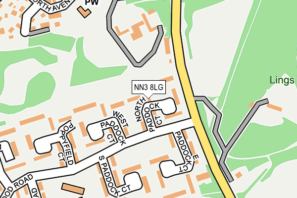 NN3 8LG map - OS OpenMap – Local (Ordnance Survey)