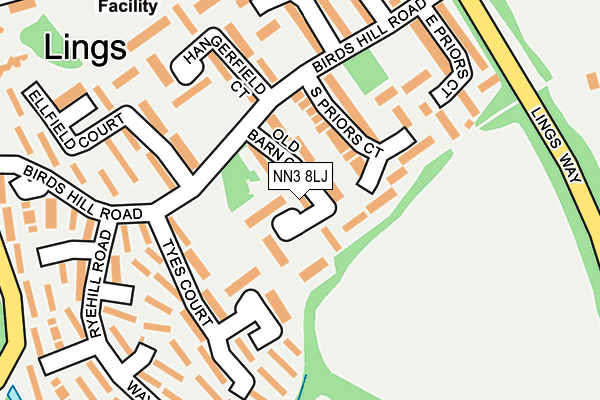 NN3 8LJ map - OS OpenMap – Local (Ordnance Survey)