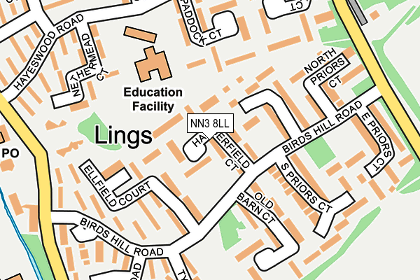 NN3 8LL map - OS OpenMap – Local (Ordnance Survey)