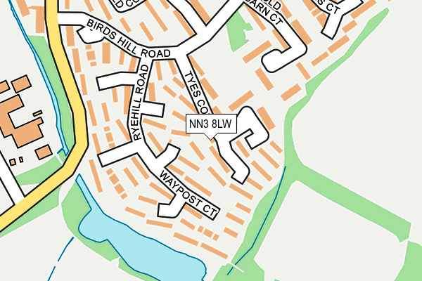 NN3 8LW map - OS OpenMap – Local (Ordnance Survey)