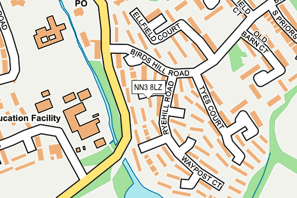 NN3 8LZ map - OS OpenMap – Local (Ordnance Survey)