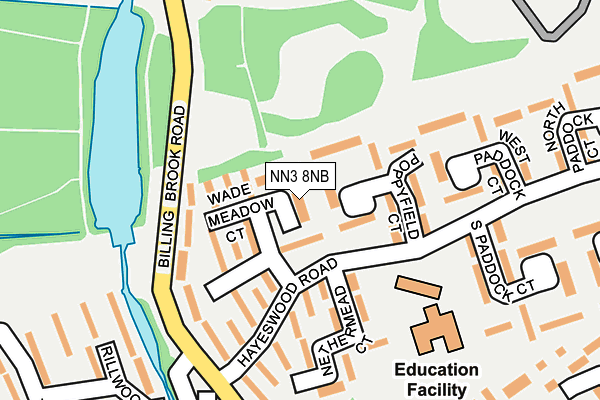 NN3 8NB map - OS OpenMap – Local (Ordnance Survey)