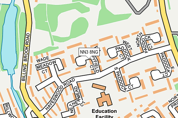 NN3 8NG map - OS OpenMap – Local (Ordnance Survey)