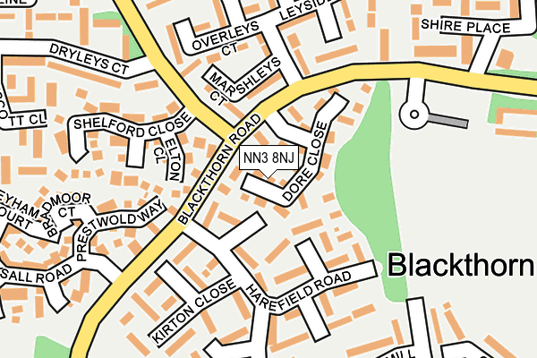 NN3 8NJ map - OS OpenMap – Local (Ordnance Survey)