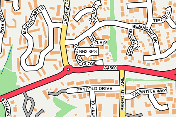 NN3 8PG map - OS OpenMap – Local (Ordnance Survey)
