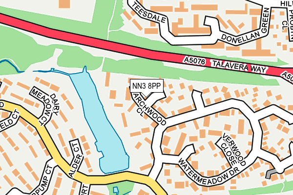 NN3 8PP map - OS OpenMap – Local (Ordnance Survey)