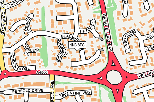 NN3 8PS map - OS OpenMap – Local (Ordnance Survey)