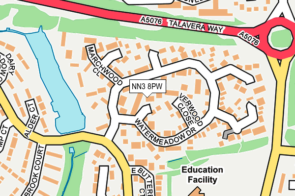 NN3 8PW map - OS OpenMap – Local (Ordnance Survey)