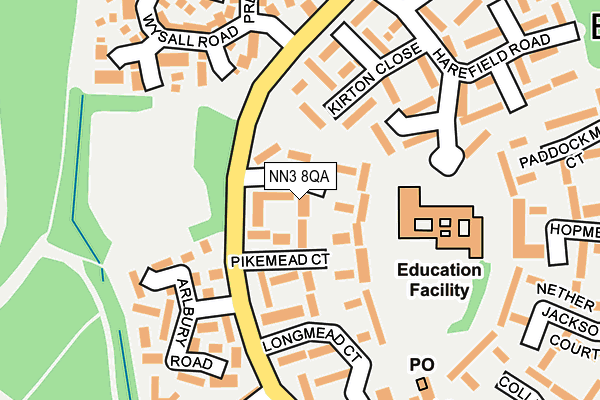 NN3 8QA map - OS OpenMap – Local (Ordnance Survey)