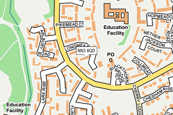 NN3 8QD map - OS OpenMap – Local (Ordnance Survey)