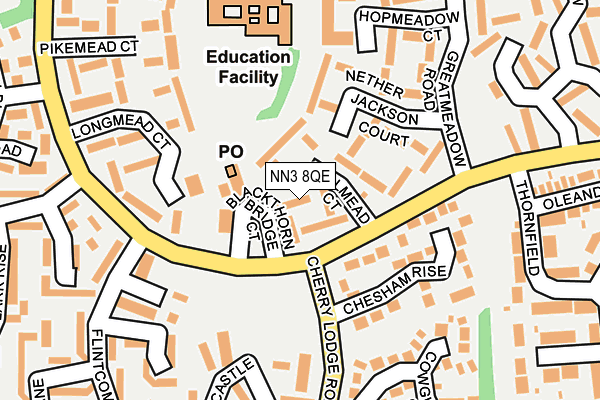 NN3 8QE map - OS OpenMap – Local (Ordnance Survey)