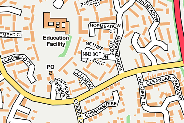 NN3 8QF map - OS OpenMap – Local (Ordnance Survey)